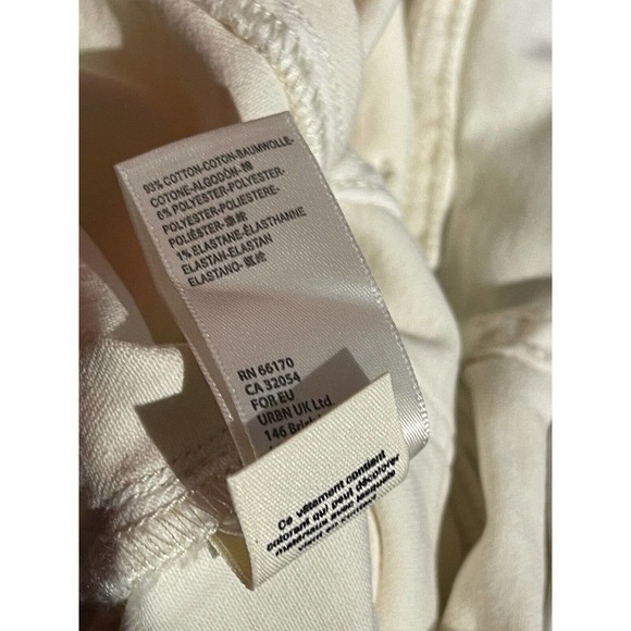 Free People NWT Cream Penny Pull On Wide Leg Jeans Womens 27 Mid Rise Stretch - Picture 11 of 11